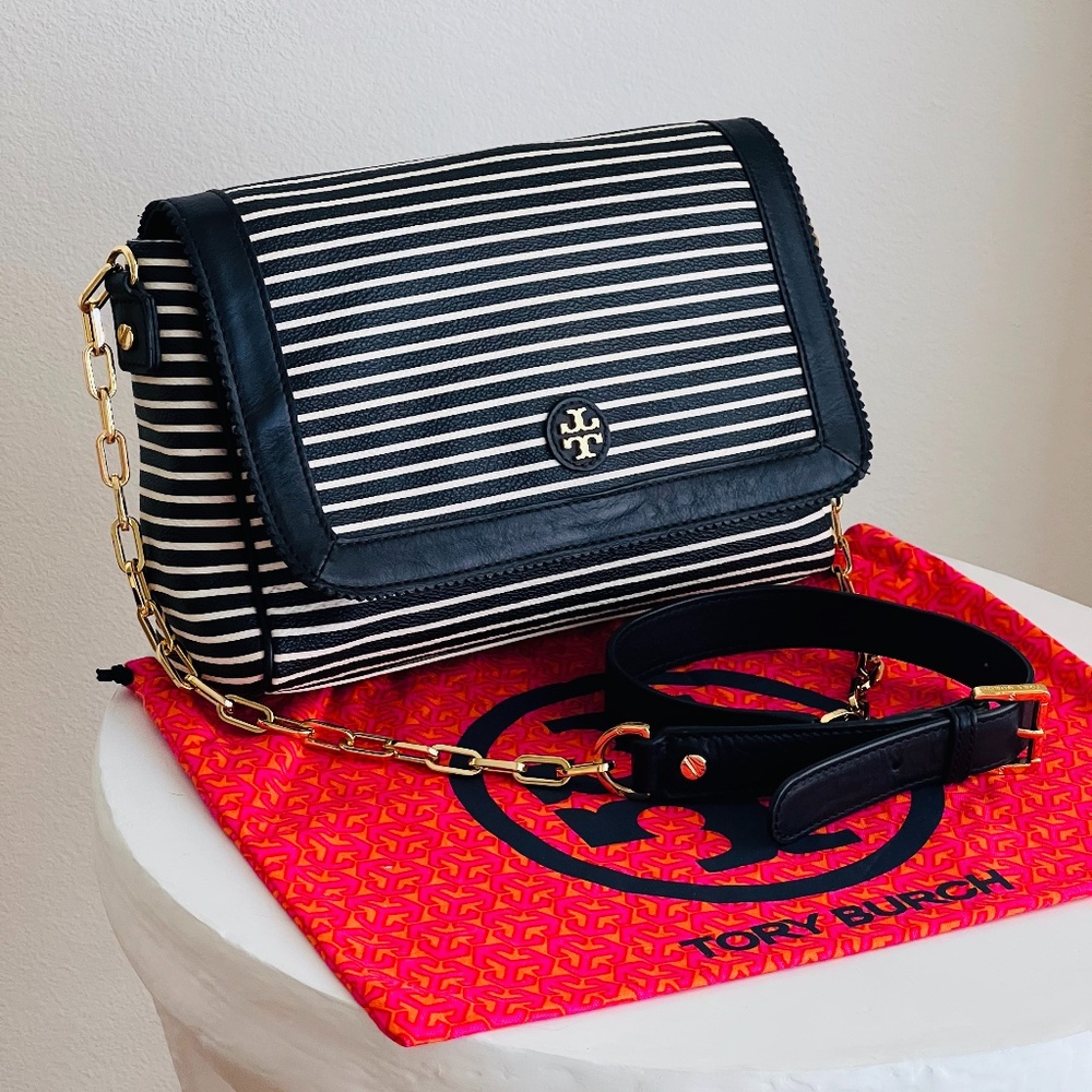 Tory Burch Viva Striped Crossbody Bag - Rare!